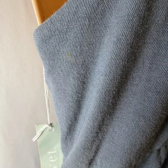 NWT Velvet by Graham & Spencer Halter Dress Blue Cotton Silk Trim Size L Western - Picture 6 of 11